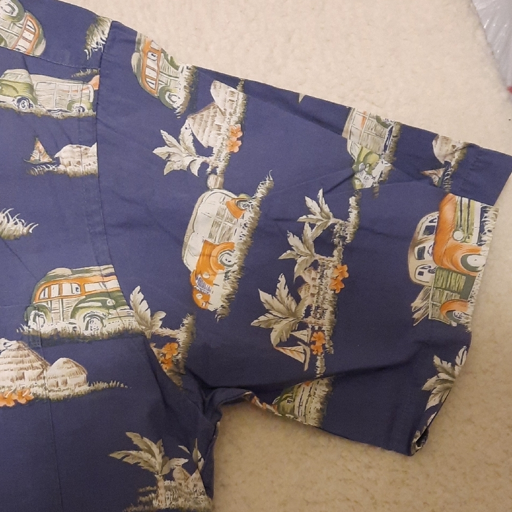 Blue Casual Button Down Shirts With Unique Patter… - image 4